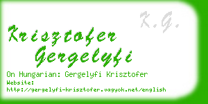krisztofer gergelyfi business card